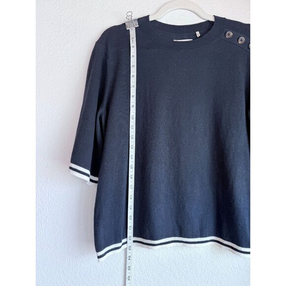 NWT Barbour Women's Genevieve Crewneck Jumper in Dark Navy Size 4 - Picture 11 of 13